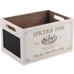 Caisse en bois épicerie fine avec ardoise Caisse en bois épicerie fine avec ardoise