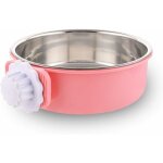 Caisse chien bol amovible en acier inoxydable gamelle � suspendre pour animal domestique cage petit bol ...