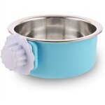 Caisse chien bol amovible en acier inoxydable gamelle � suspendre pour animal domestique cage petit bol ...