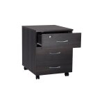 Caisson bois cubo 3 tiroirs noir - maxiburo Caisson bois cubo 3 tiroirs noir - maxiburo