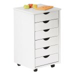 Caisson de bureau 6 tiroirs 'school' 65cm blanc