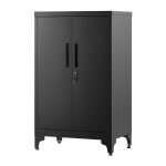 Caisson de bureau, placard polyvalent, armoire de bureau  2 portes, verrouillable, meuble de rangement ...