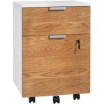 Caisson de bureau rangement bureau sur roulettes - tiroir coulissant, tiroir dossiers suspendus - blanc ...