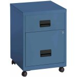 Caisson mobile m�tal 2 tiroirs budget - bleu - maxiburo