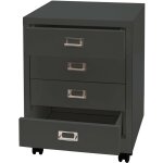 Mendler - caisson roulant hwc - l49 - armoire  tiroirs en acier armoire  dossiers - mtal 55x40x41cm ...