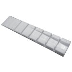 Cales d'�paisseur pr�d�coup�es 100x20x8mm coloris blanc livr�es en boite de 100 pi�ces prunier