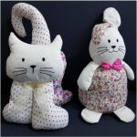 Cale - porte lapin chat blocs de sable vintage shabby chic d�corations