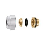 Raccord m�canique poli chrom� pour tube cuivre avec joint o - ring 23p. 1, 5 �16 caleffi 437116 23 p. ...