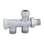 Robinet monotube seul, entraxe 40 mm, avec raccord pour canne ø 15 mm caleffi 328400 Robinet monotube seul, entraxe 40 mm, avec raccord pour canne ø 15 mm caleffi 328400