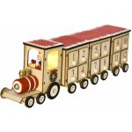 Calendrier de l'avent led train - lumire led blanc chaud - 24 tiroirs - dcoration lumineuse de nol ...