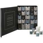 Calendrier de l'avent original avec 25 bougies parfumes dans pots en verre avec citations.