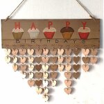 Calendrier en bois pour anniversaire de famille et amis - plaque murale - décoration murale en bois - ... Calendrier en bois pour anniversaire de famille et amis - plaque murale - décoration murale en bois - ...