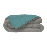Les tendances - calgary couette chaude microfibre 400g / m2 galet + lac 240x260cm