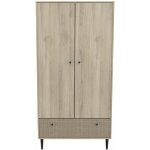 Calicosy - armoire 2 portes 1 tiroirs 90 cm décor chêne kronberg - kaila Calicosy - armoire 2 portes 1 tiroirs 90 cm décor chêne kronberg - kaila