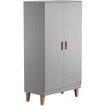 Calicosy - armoire 2 portes avec 2 tagres et 1 penderie l100 x h186. 5 cm - lounge