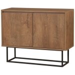 Calicosy - buffet 2 portes d�cor noyer l90 cm - zuri
