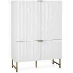 Calicosy - buffet haut 100x40, 5x142 cm d�cor blanc - ivar