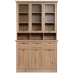 Calicosy - buffet vaisselier 6 portes 3 tiroirs 120x40x200 cm d�cor ch�ne - timby