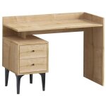 Calicosy - bureau avec rangement 2 tiroirs d�cor bois ch�ne l100 cm - puuk