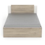 Calicosy - lit 140x200 cm avec environnement life blanc et bois