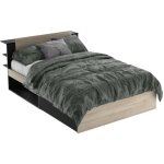 Calicosy - lit 140x200 cm avec environnement life noir et bois