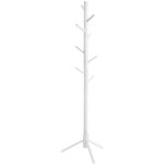 Calicosy - porte - manteau blanc en bois sur pieds, 8 crochets - h175 cm Calicosy - porte - manteau blanc en bois sur pieds, 8 crochets - h175 cm