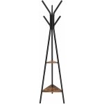 Vasagle - calicosy - porte - manteau sur pieds avec 2 tagres - h179 cm