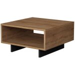 Cotecosy - table basse contemporaine en ch�ne et anthracite, 60x32x60 cm, id�ale pour salon ou salle ...