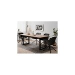 Finori - table � manger extensible 200 / 240x90x75 cm ch�ne et anthracite - sylon