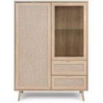 Calicosy - vaisselier 2 portes 2 tiroirs h139 cm - impression rotin - bali Calicosy - vaisselier 2 portes 2 tiroirs h139 cm - impression rotin - bali