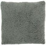 Caline - coussin aspect laine extra - doux gris 40x40