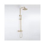 Fortifura - calvi ensemble de douche thermostatique avec t�te de douche pluie ronde de 25 cm et douchette ...