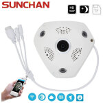 Cam�ra ip wifi panoramique grand angle 360� vrcam fisheye 4 cam�ras en 1