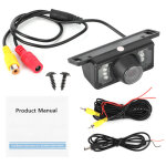 Cam�ra de recul �tanche universelle avec vision nocturne 7 led et capteur ccd pour plaque courte