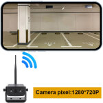 Camera de recul sans fil wifi 2, 4g ? vision nocturne hd 720p avec panneau solaire
