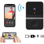 Cam�ra de sonnette sans fil intelligente, cam�ra de sonnette vid�o wifi 1080p avec audio bidirectionnel, ...