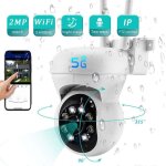 Camera de surveillance exterieure ip wifi 2. 4 + 5g hd 1080p ptz 2mp zoom numerique 4x suivi humain vision ...