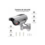 Camra de surveillance factice extrieur energie solaire sans fil - circuit ferm de scurit lumire ...