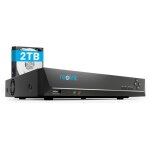 Camra de surveillance poe nvr enregistreur 8 canaux  domicile avec disque dur de 2to supportez 2k 4mp ...