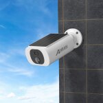 Camra de surveillance wifi exterieur sans fil, panneau solaire intgr, camra ip batterie, spotlight ...