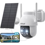 Iegeek camera surveillance wifi solaire - 2k camera de surveillance exterieur sans fil 360 pzt camera ...