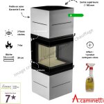 A caminetti - po�le � bois scandinavian 50 bh / wh a. caminetti couleur blanc