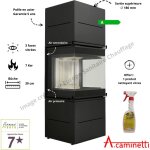 A caminetti - po�le � bois scandinavian 50 bh / wh a. caminetti couleur noir