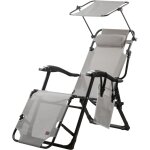 Chaise longue avec toit, grise, chaise longue de camping avec bras rouleaux de massage, chaise longue ... Chaise longue avec toit, grise, chaise longue de camping avec bras rouleaux de massage, chaise longue ...