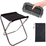 Camping pliant tabourets(argent), petit tabouret pliant portable, pliable ultra l�ger chaise, si�ge assise ...