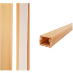 Edm - goulotte d'installation adh�sif �lectrique 2m 12, 7x11mm bois clair