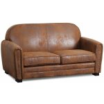 Paris prix - canapé club vintage 'balista' 150cm marron Paris prix - canapé club vintage 'balista' 150cm marron