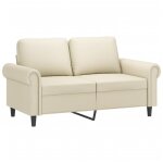 Vidaxl - canap  2 places crme 120 cm similicuir