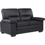 Vente - unique - canap� 2 places en cuir de buffle mimas - noir