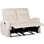 Beliani - canap 2 places inclinable de relaxation moderne en velours blanc verdal